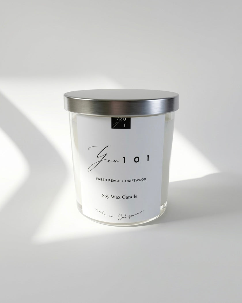 Fresh Peach + Driftwood Candle