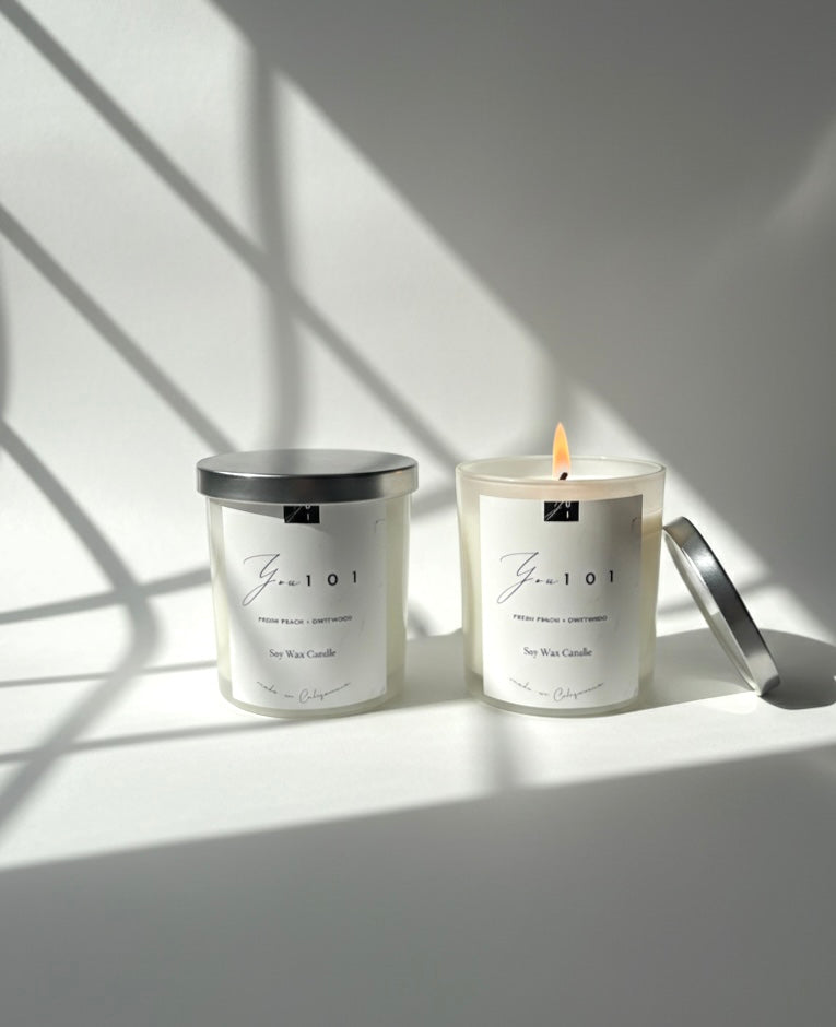 Fresh Peach + Driftwood Candle